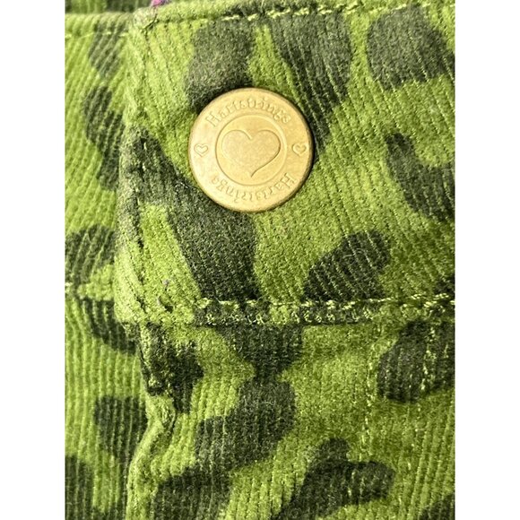 Hartstrings Skirt Girls 14 Kids Corduroy Skort Green Leopard Print Casual Fall - Picture 6 of 13
